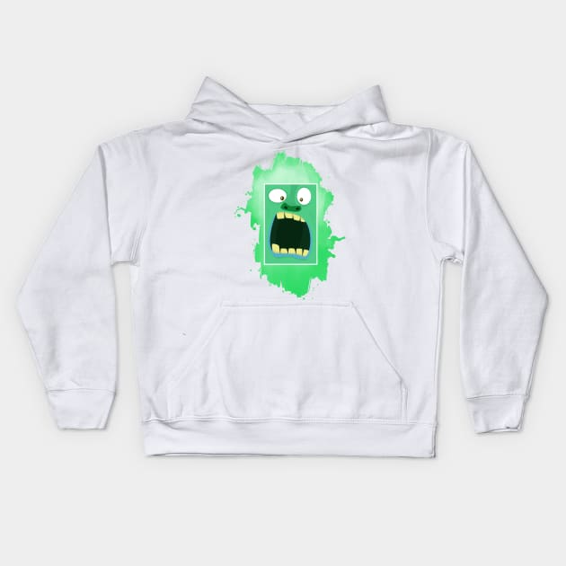 Green Monster Kids Hoodie by Frispa